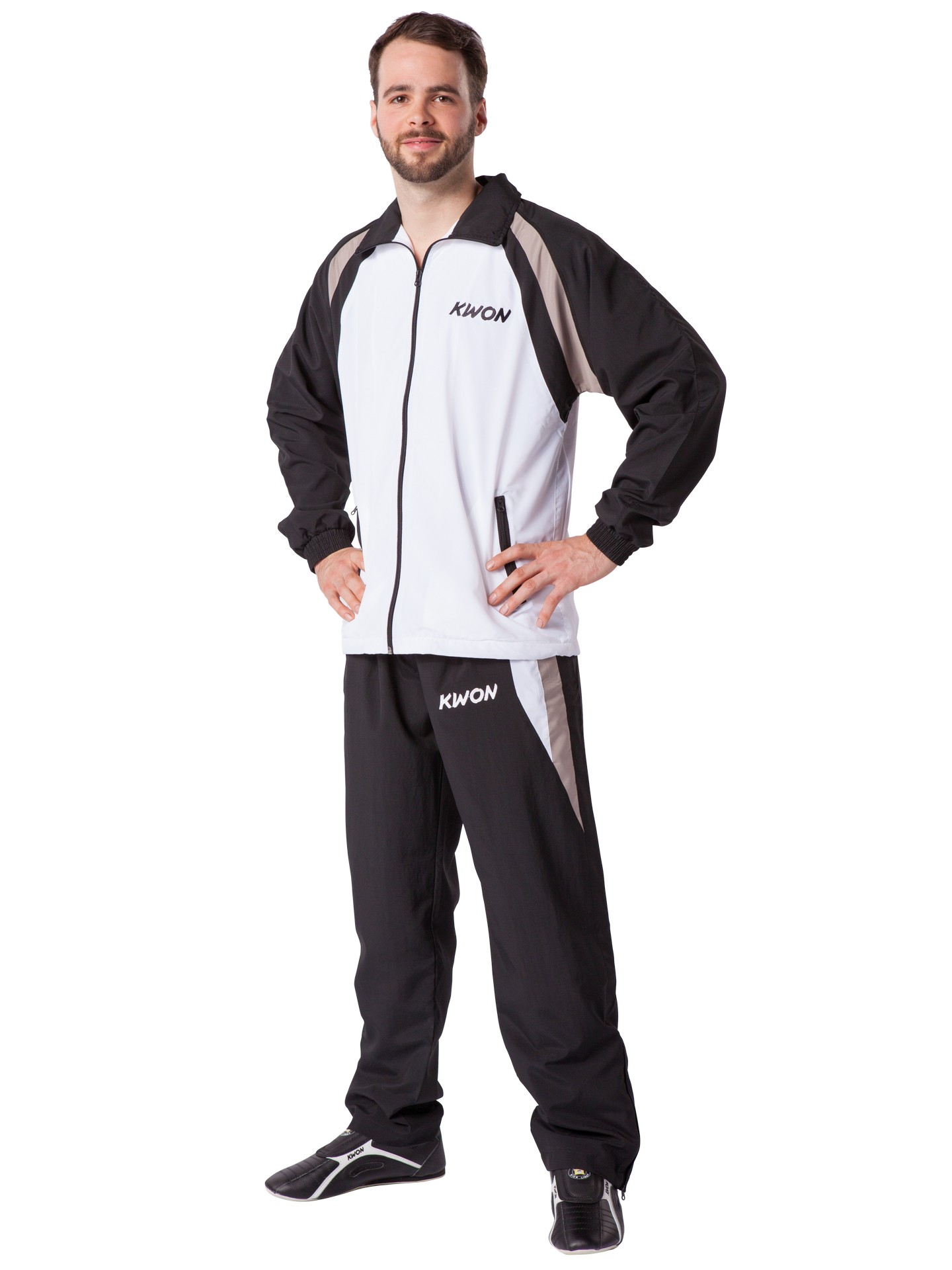 Trainingsanzug Endurance schwarz/weiß